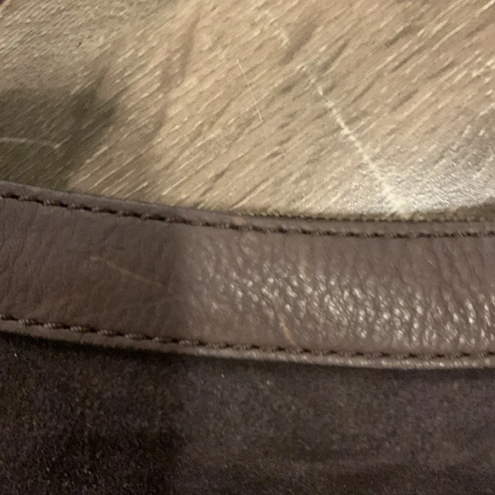 LMT: UGG Australia Suede Leather Shearling Classic Bailey Handbag in Dark Brown